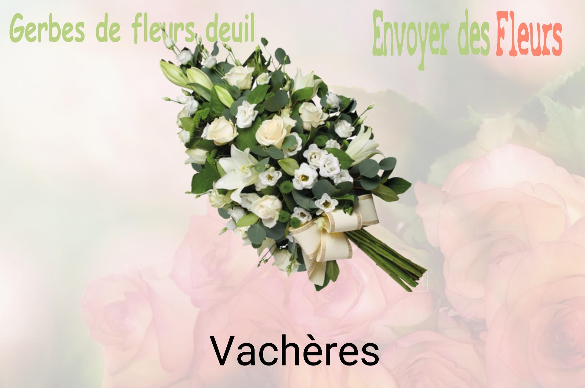 Gerbe de fleurs de deuil livrée à Vachères